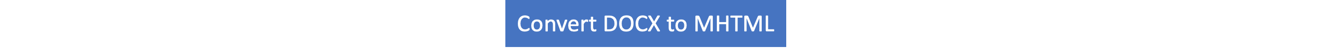DOCX to MHTML